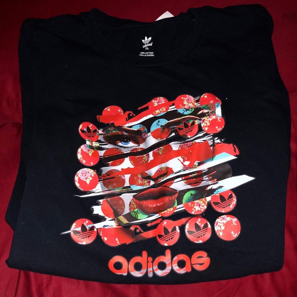 Adidas black Tee